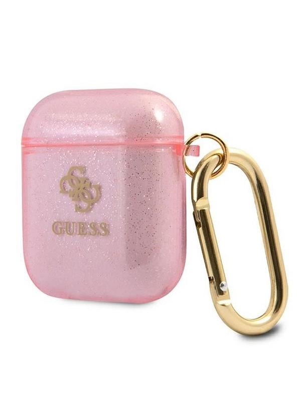 GUESS futerał do APPLE AirPods 1/2 GUA2UCG4GP (Glitter Collection) różowy