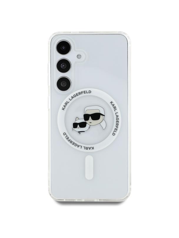 KARL LAGERFELD futerał do SAMSUNG S25 Plus KLHMS25MHLSKCH (Magnetic IML Metal KC Heads) biały