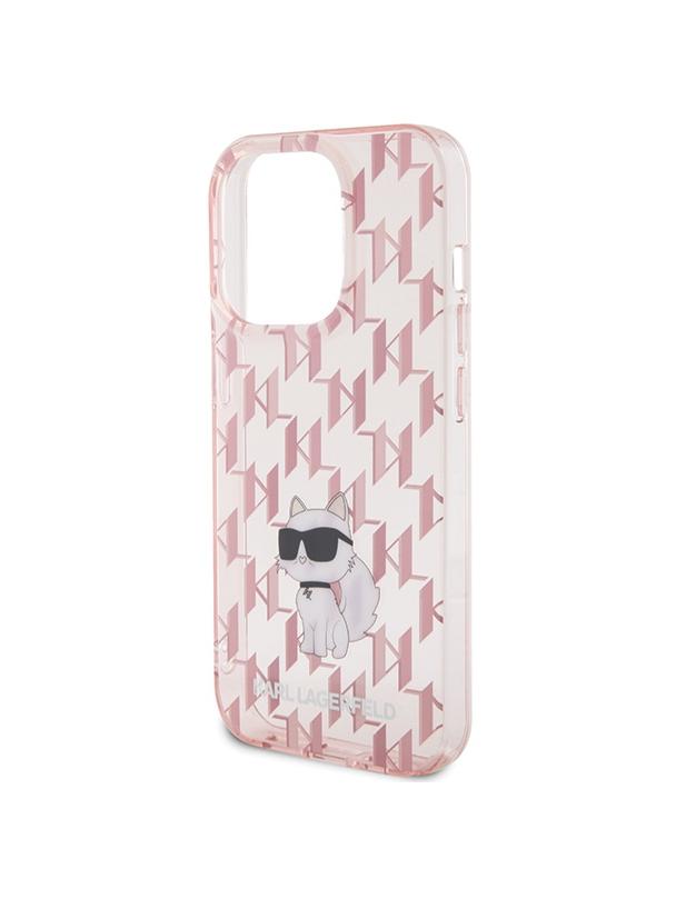 KARL LAGERFELD futerał do IPHONE 15 Pro Max KLHCP15XHNCMKLP (Monogram) różowy