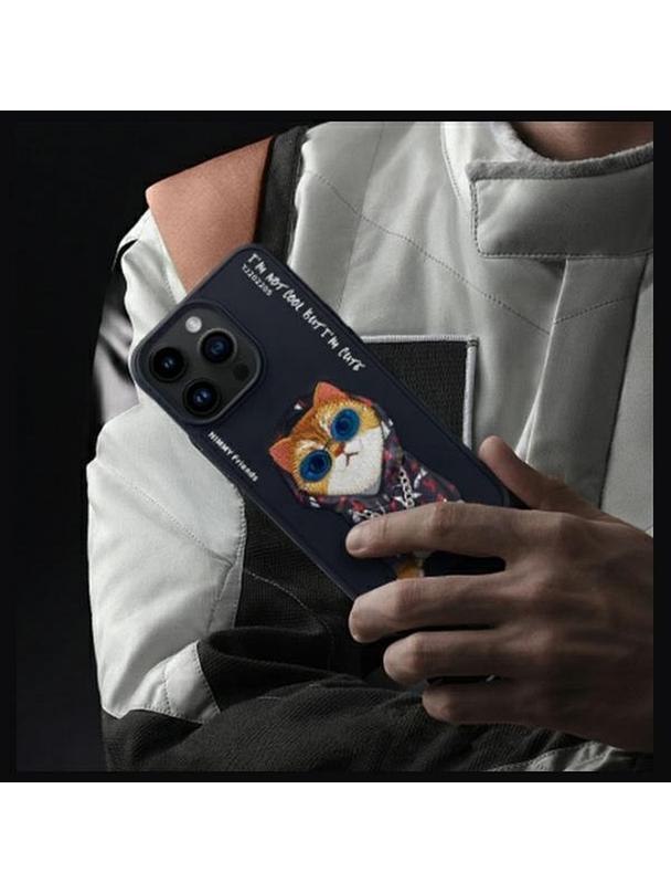 NIMMY futerał GLASSES COOL CAT do IPHONE 15 Pro czarny