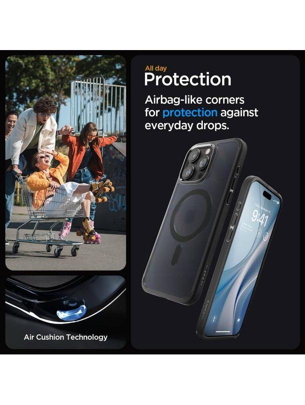 SPIGEN futerał ULTRA HYBRID MAG kompatybilny z MagSafe do IPHONE 16 Pro frost black