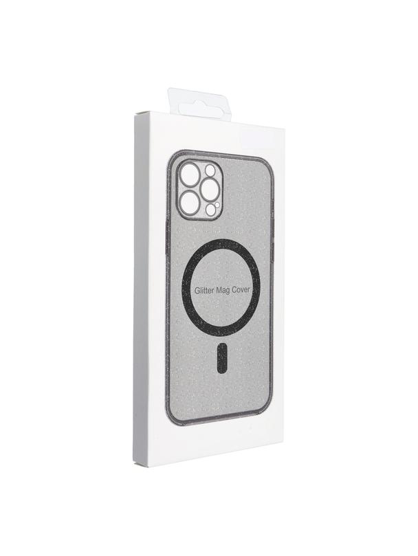 Futerał do iPhone 16 Clear Mag Cover zgodny z MagSafe (camera protection) czarny glitter
