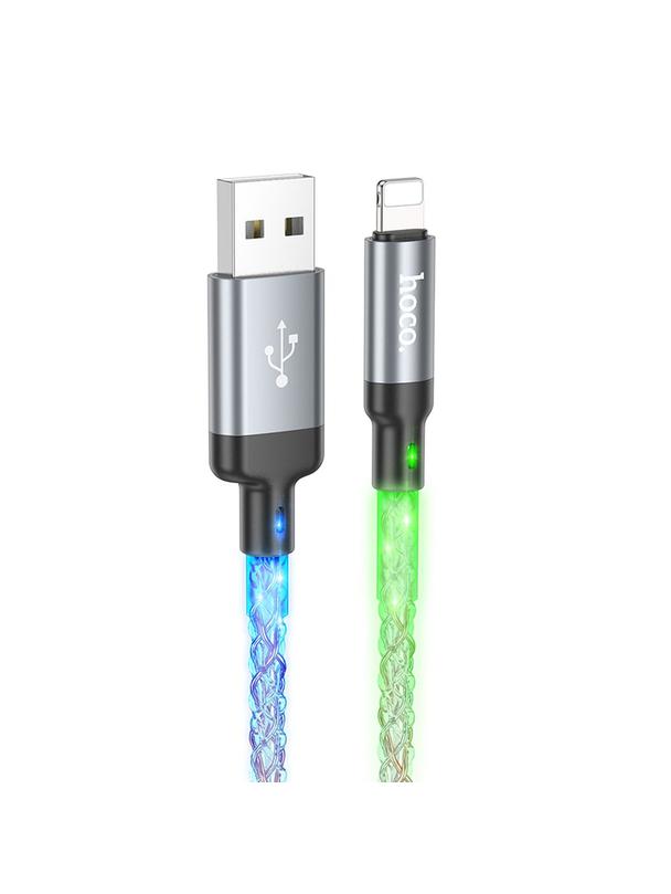Kabel USB A do Lightning Hoco 2,4A 1 m U112 szary