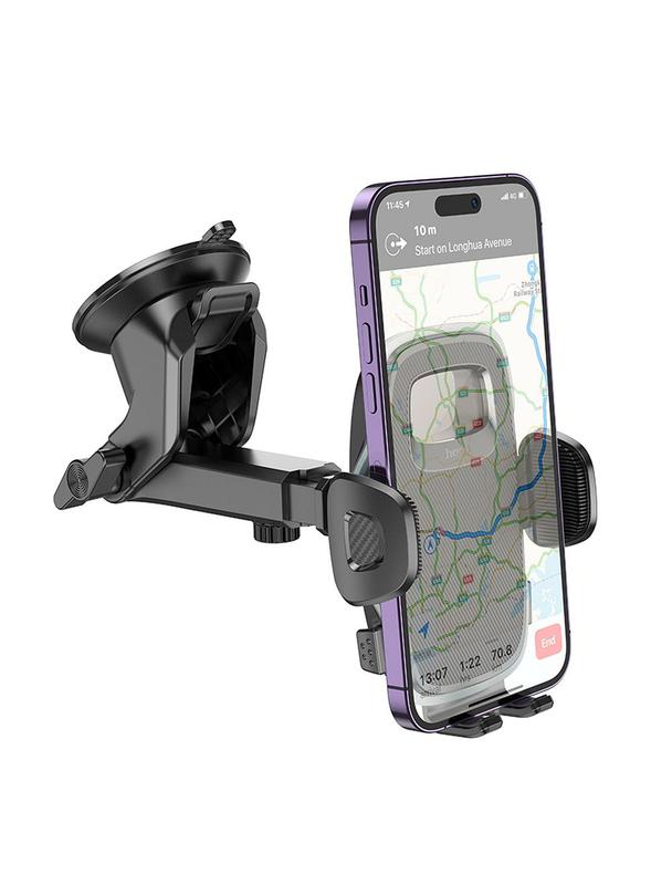 Uchwyt na telefon do samochodu uniwersalny Hoco do szyby / deski H15 czarny