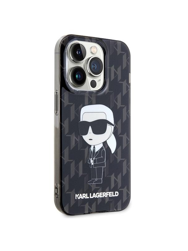 KARL LAGERFELD futerał do IPHONE 15 Pro KLHCP15LHNKMKLK (Ikonik Monogram) czarny