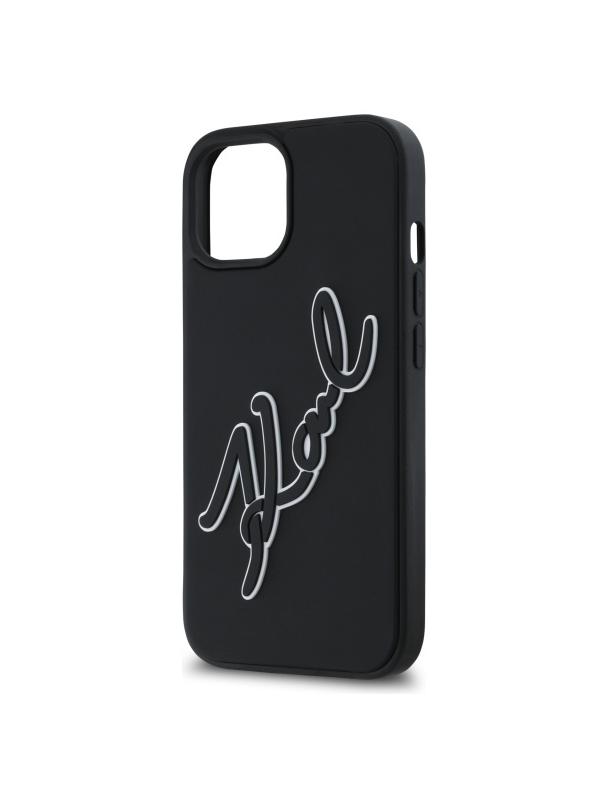 KARL LAGERFELD futerał do IPHONE 15 KLHCP15S3DRKSDLK (3D Rubber Signature) black