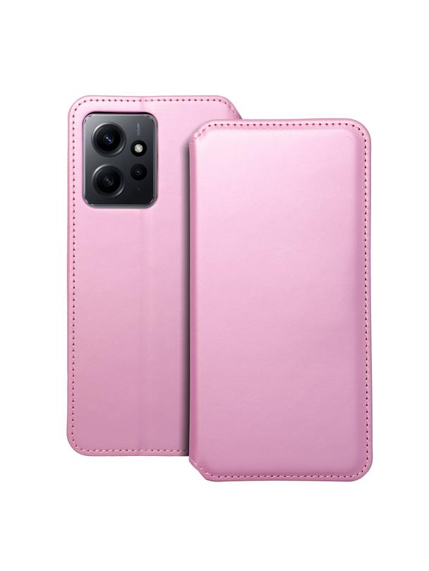 Kabura DUAL POCKET Book do XIAOMI Redmi Note 12 4G jasny różowy
