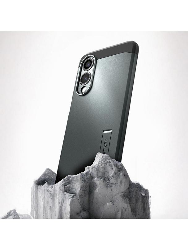 SPIGEN futerał TOUGH ARMOR kompatybilny z MagSafe do SAMSUNG S25 Edge abyss green