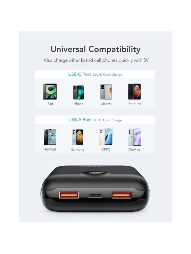 Powerbank Veger S20 (W2053) PD QC3.0 2A 22,5W 20000 mAh czarny