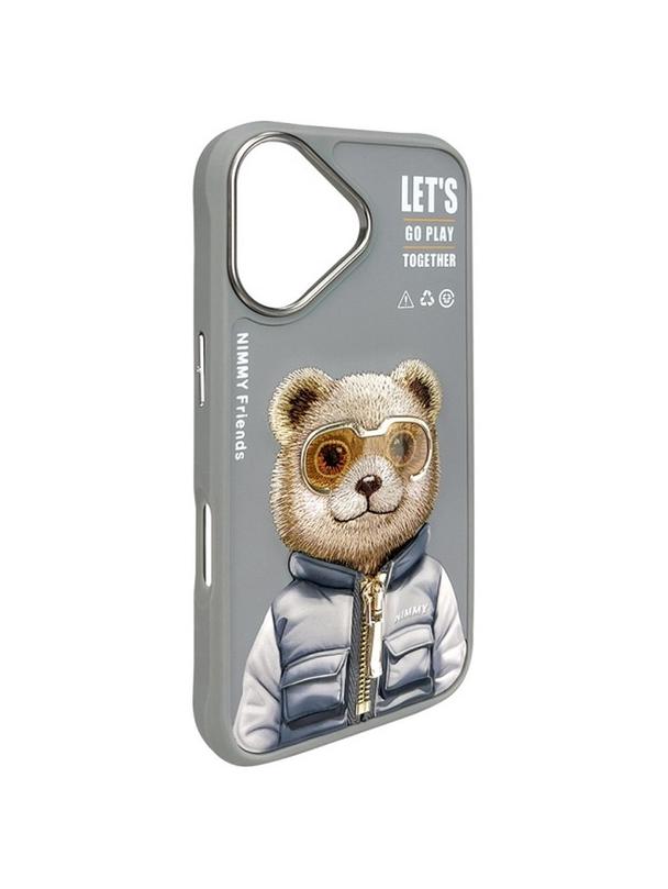 NIMMY futerał COOL&CUTE 2.0 Bear do IPHONE 16 szary