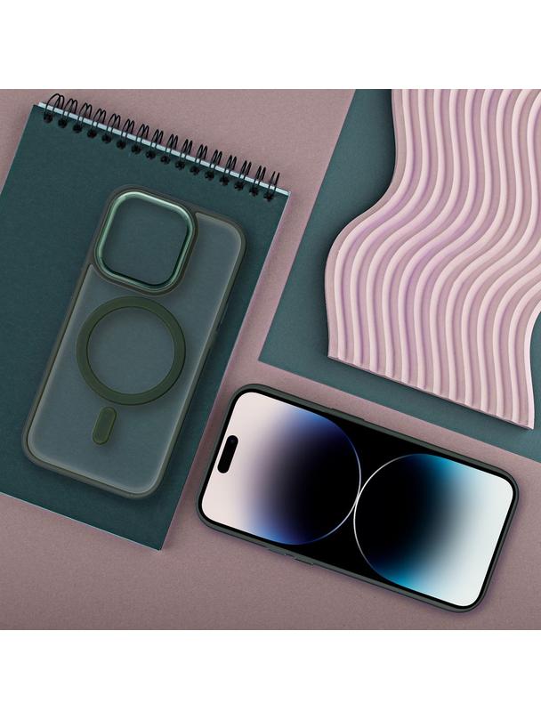 Futerał MATTE MAG COVER kompatybilny z MagSafe do IPHONE 14 zielony