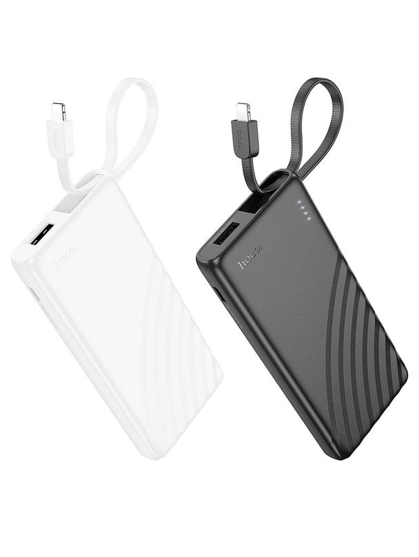 Powerbank Hoco 5000 mAh 2A z wbudowanym kablem Lightning J129 biały