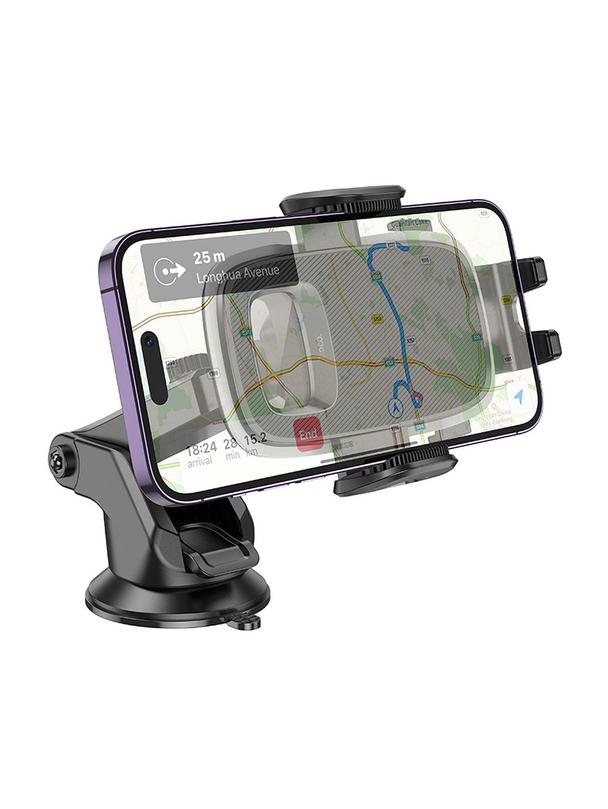 Uchwyt na telefon do samochodu uniwersalny Hoco do szyby / deski H15 czarny