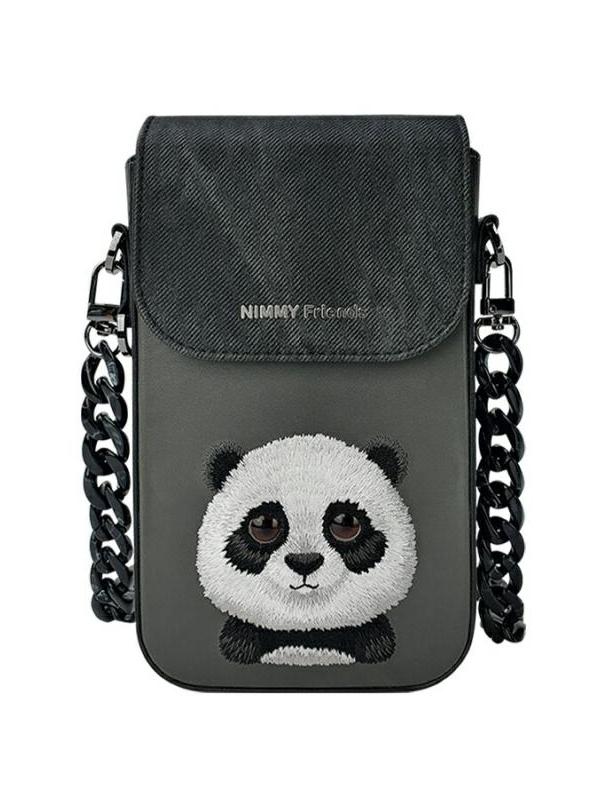 NIMMY torebka na telefon BIG EYED PET 2.0 Panda czarna