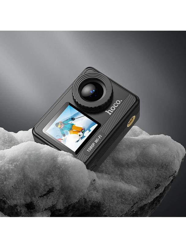 Kamera sportowa Hoco z dwoma wyświetlaczami 1,3" + 2" 1080P/30fps DV103 czarna