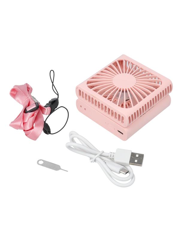 Wentylator / wiatrak przenośny składany F10 różowy