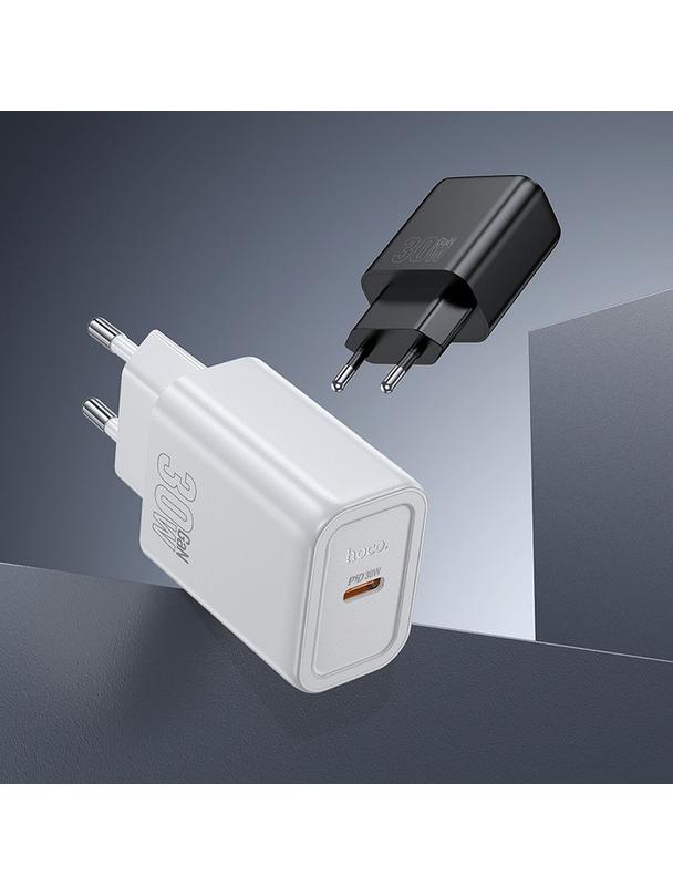Ładowarka sieciowa do telefonu Hoco USB C QC PD 30W N62 biała