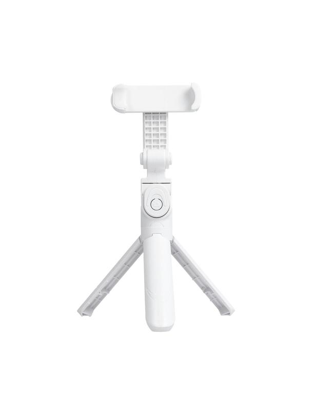 Uchwyt selfie z pilotem bezprzewodowym tripod SSTR-12 biały