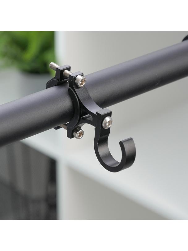 Hak uchwyt na zakupy do roweru / hulajnogi aluminiowy  FS366-004 czarny