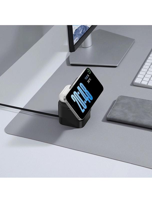 BASEUS ładowarka indukcyjna 2w1 kompatybilna z MagSafe 3A 20W BS-W531 czarna