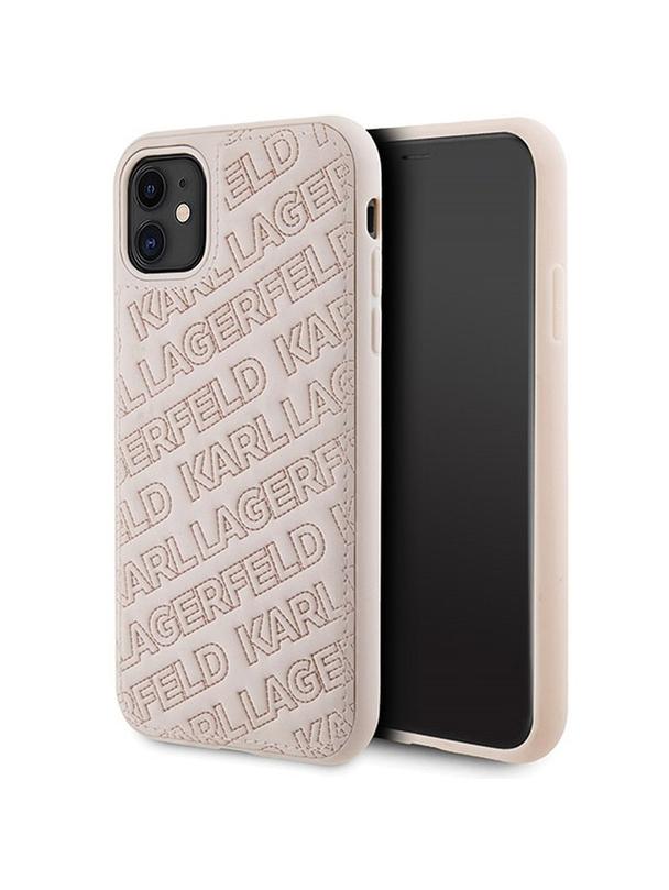 KARL LAGERFELD futerał do IPHONE 11 KLHCN61PQKPMP (Quilted K Pattern) różowy