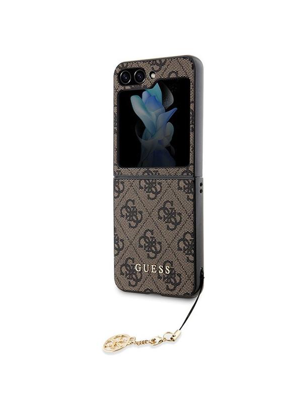GUESS futerał do SAMSUNG Z Flip 5 GUHCZF5GF4GBR (4G Charm) brązowy