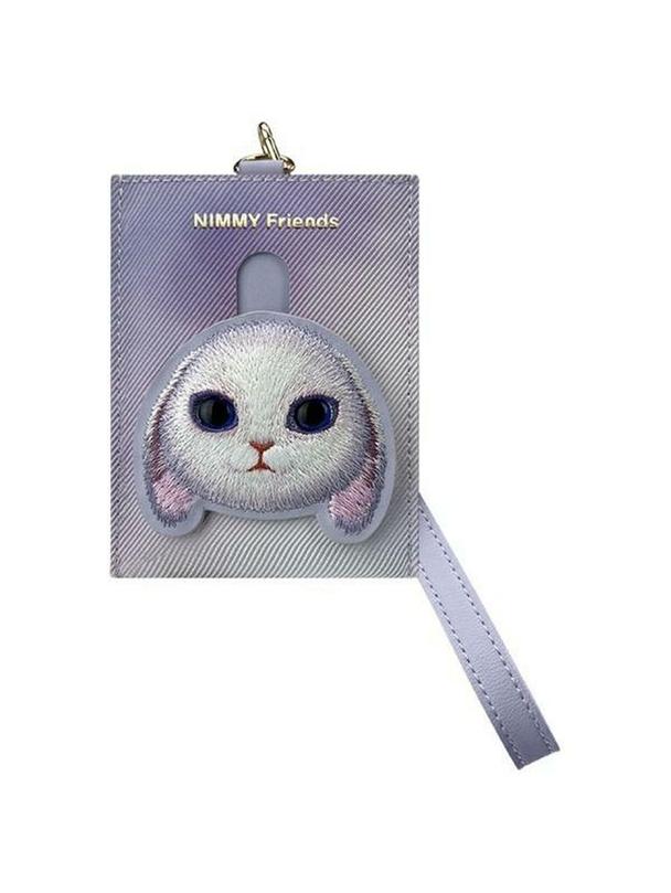 NIMMY portfel na karty BIG EYED PET 2.0 Rabbit fioletowy