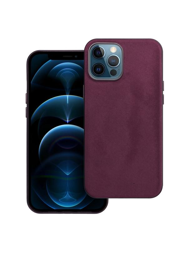 Futerał WOVEN MAG COVER kompatybilny z MagSafe do IPHONE 12 Pro Max burgundowy