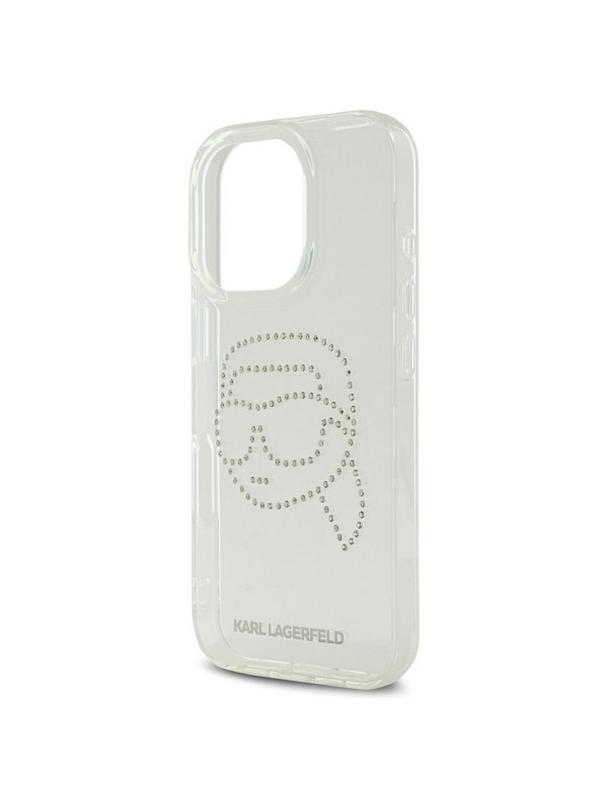 KARL LAGERFELD futerał do IPHONE 16 Pro KLHCP16LHKHDCELT (IML Rhinestones K Head) transparent