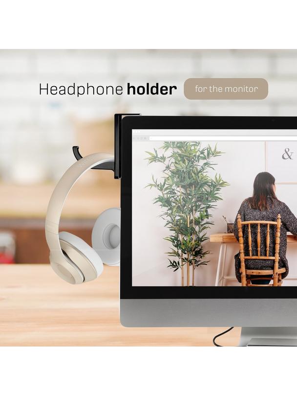 Uchwyt do monitora na słuchawki czarny