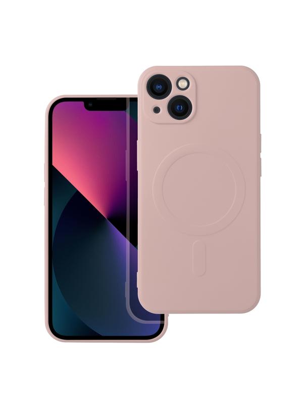 Futerał SILICONE MAG COVER kompatybilny z MagSafe do IPHONE 13 różowy
