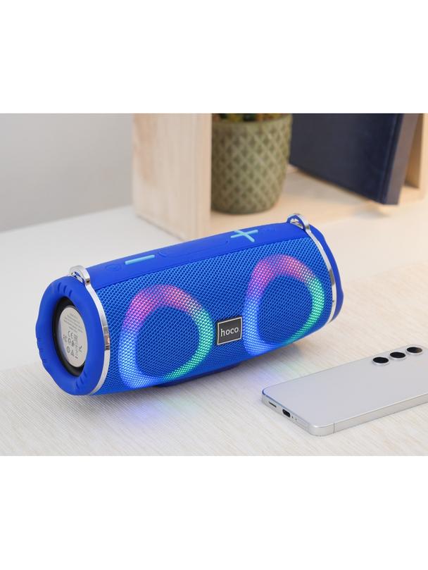 Głośnik bluetooth LED 2 x 5W 2h Hoco HC12 niebieski