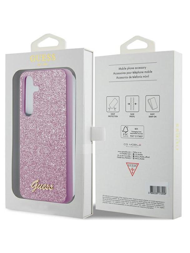 GUESS futerał do SAMSUNG S24 GUHCS24SHGGSHU (Glitter Script) fioletowy
