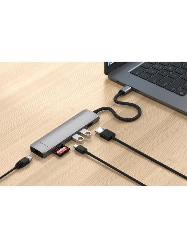 SATECHI adapter HUB 7w1 Typ C ST-P7SM szary