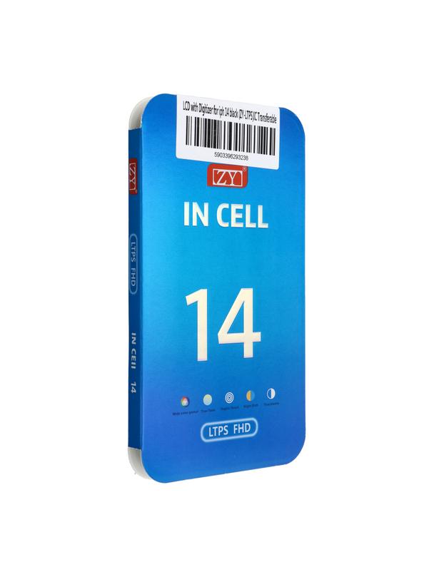 Wyświetlacz do iPhone 14 z ekranem dotykowym czarnym (ZY-LTPS) IC Transferable