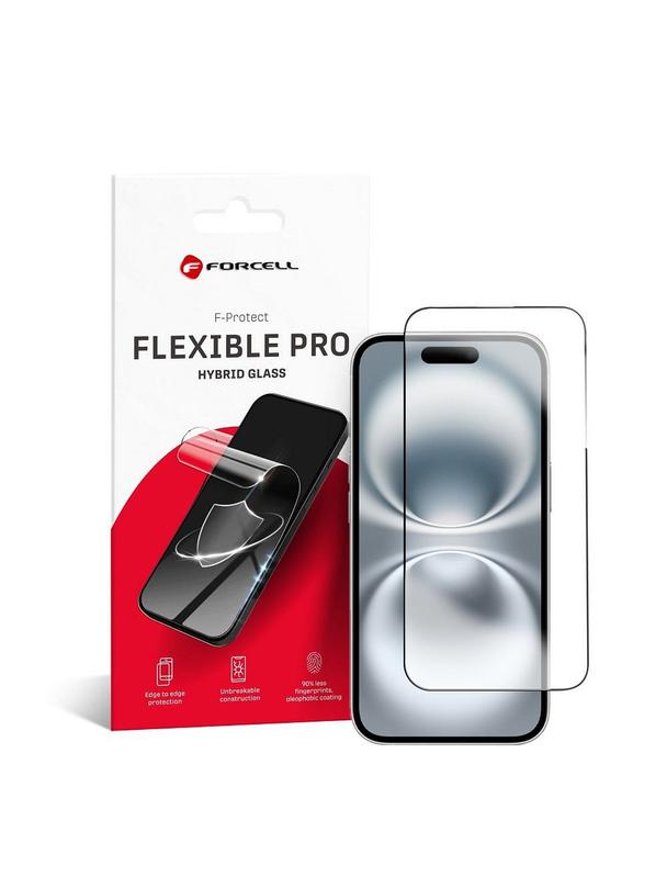 Szkło hybrydowe do iPhone 16 Forcell Flexible 5D czarne