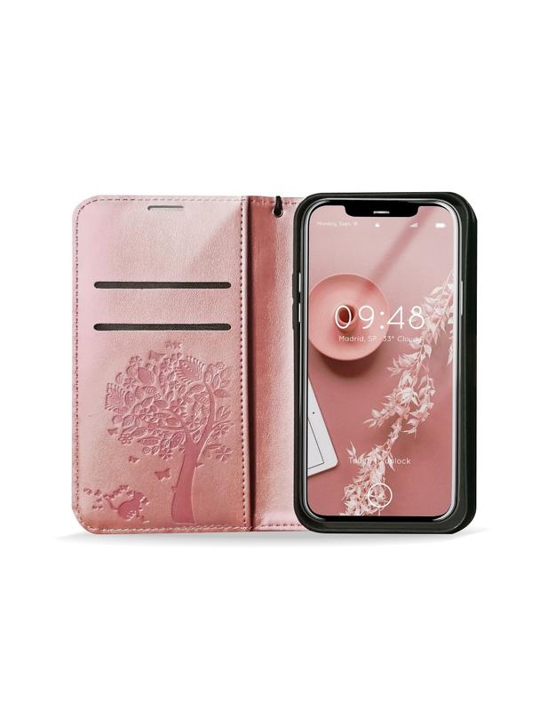 Kabura MEZZO Book do XIAOMI Redmi Note 10 Pro drzewo złoty róż