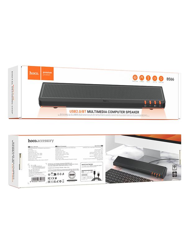 Głośnik bluetooth 2 x 3W Hoco 2w1 BS66 czarny