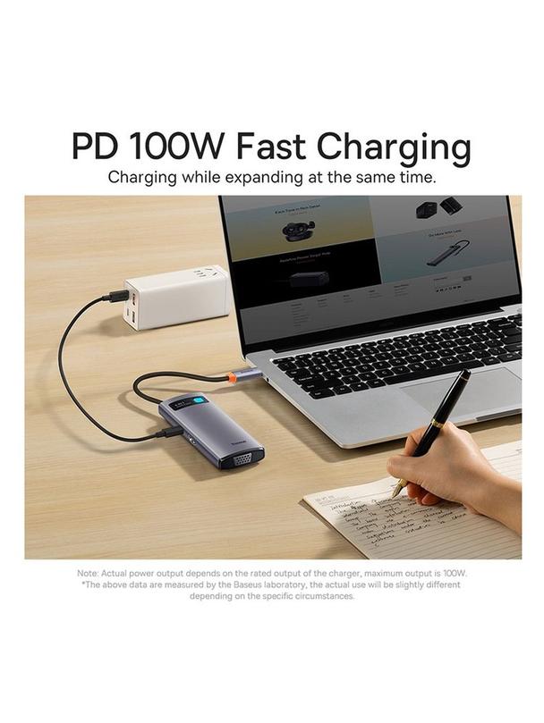 BASEUS adapter HUB 6w1 Typ C WKWG030013/BS-OH040 0,15 m szary