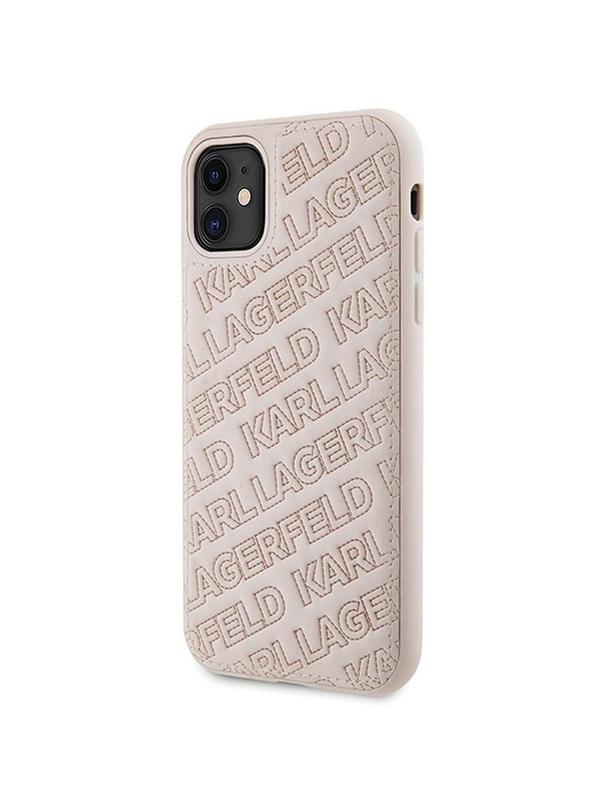 KARL LAGERFELD futerał do IPHONE 11 KLHCN61PQKPMP (Quilted K Pattern) różowy