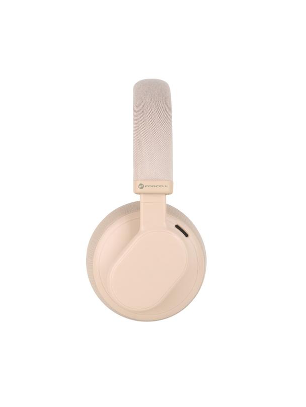 Słuchawki bezprzewodowe nauszne Forcell F-Audio Touch Beat ANC beżowe