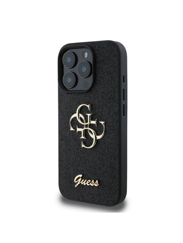 GUESS futerał do IPHONE 16 Pro GUHCP16LHG4SGK (Fixed Glitter Big 4G) czarny