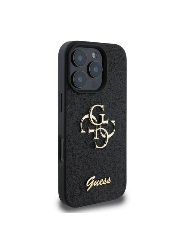 GUESS futerał do IPHONE 16 Pro Max GUHCP16XHG4SGK (Fixed Glitter Big 4G) czarny
