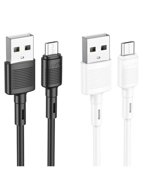 Kabel USB A do Micro USB Hoco 2,4A 1 m X83 biały