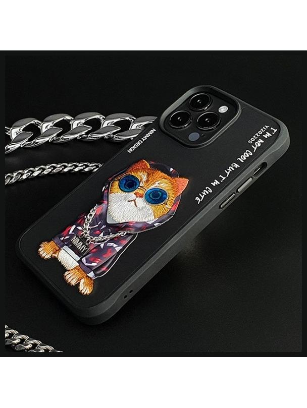 NIMMY futerał GLASSES COOL CAT do IPHONE 15 Pro czarny