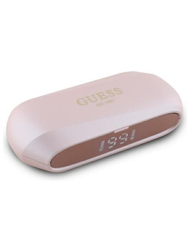 GUESS słuchawki bezprzewodowe bluetooth TWS GUTWSC2MCDSP (Elongated Metallic Classic Printed Logo) różowe