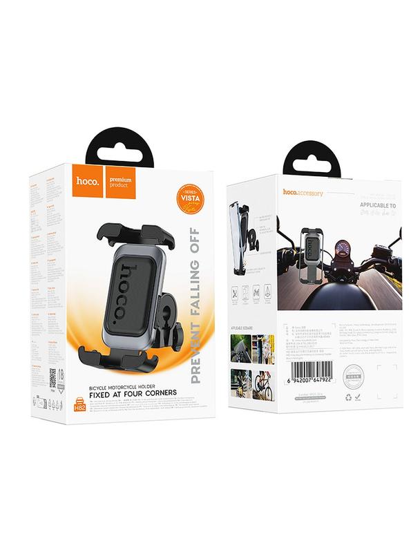 Uchwyt na telefon do roweru / motocykla Hoco do kierownicy H82 czarno szary