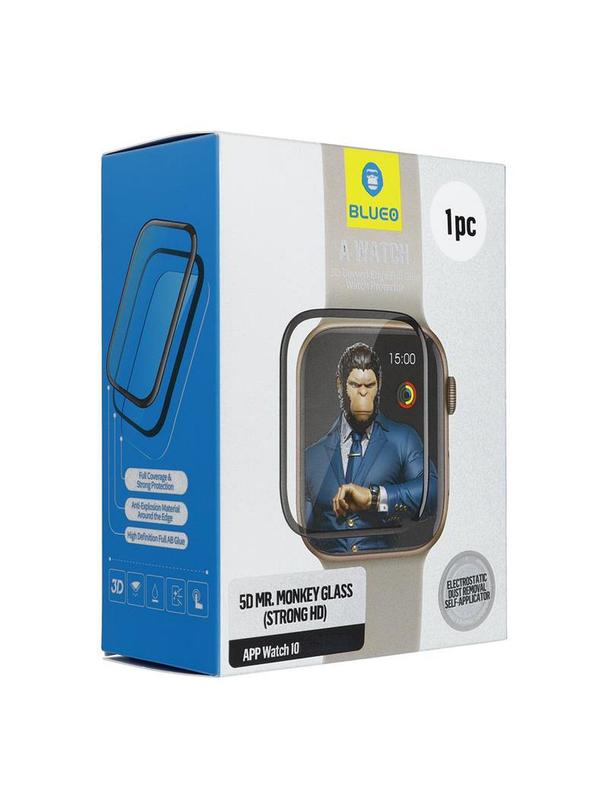 Szkło Hartowane 5D Mr. Monkey Glass - do Apple Watch 10/11 46MM czarny (Strong HD)