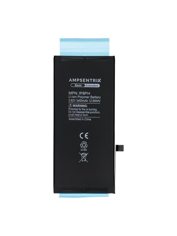 AmpSentrix Basic bateria do iPhone 8 Plus (zwiększona pojemność 3400 mAh)