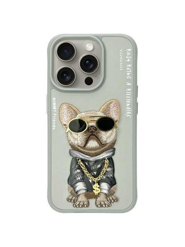 NIMMY futerał GLASSES COOL DOG do IPHONE 15 Pro szary